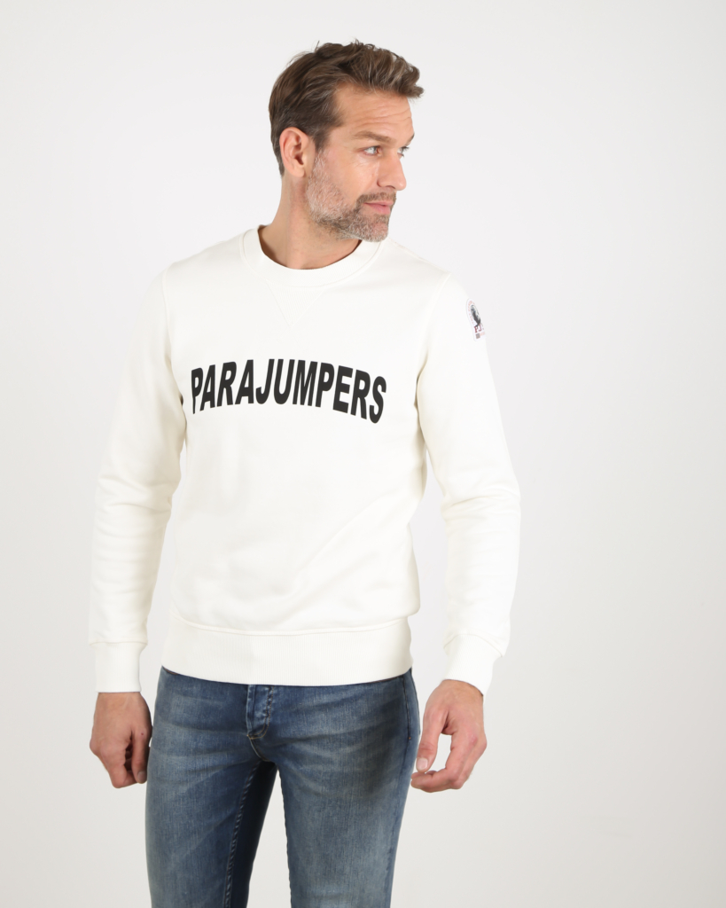 Parajumpers Caleb sweater met logoprint Off White
