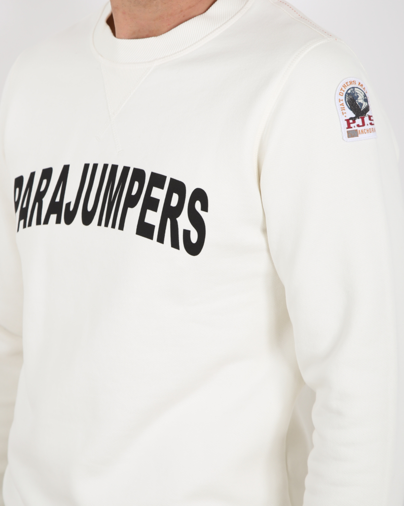 Parajumpers Caleb sweater met logoprint Off White