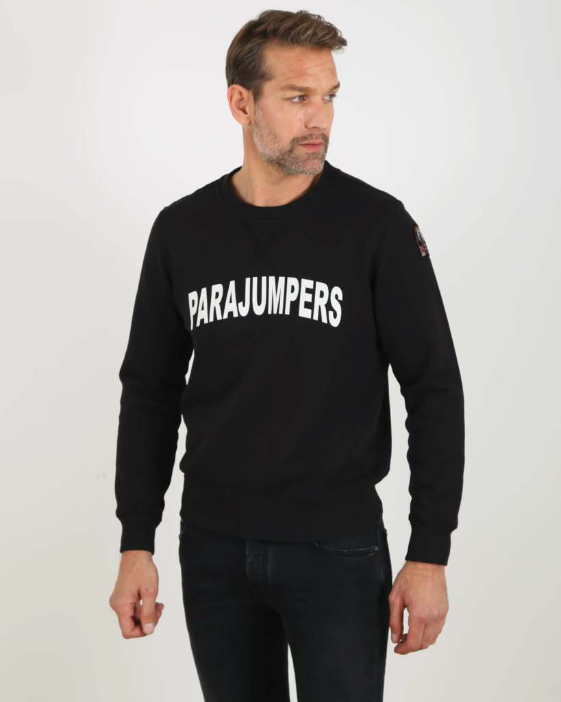 Parajumpers Caleb sweater met logoprint Zwart