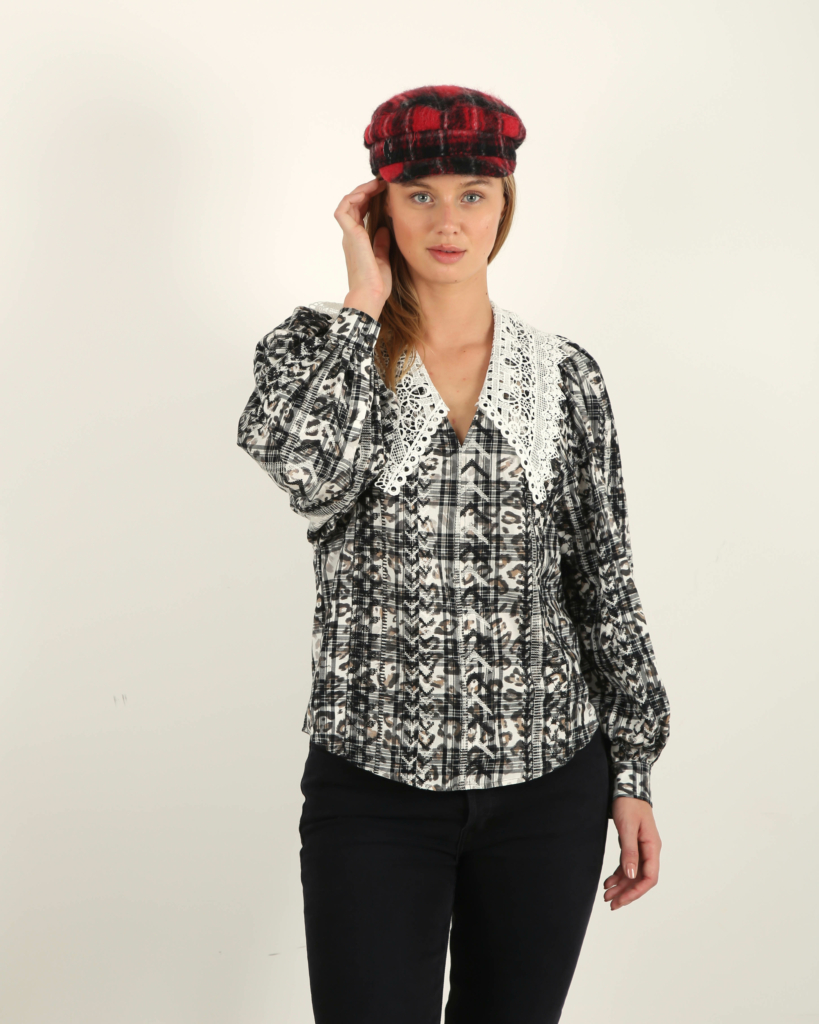 Lala Berlin Blouse Baffy Patchworked Leo