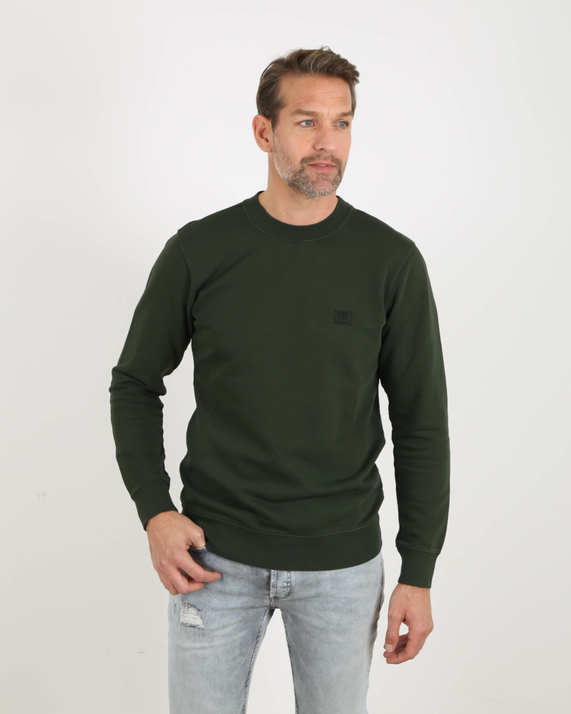Denham Applique Sweater Rosin Green