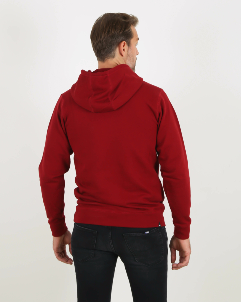 Denham Sweater Hoody Rhubarb Red
