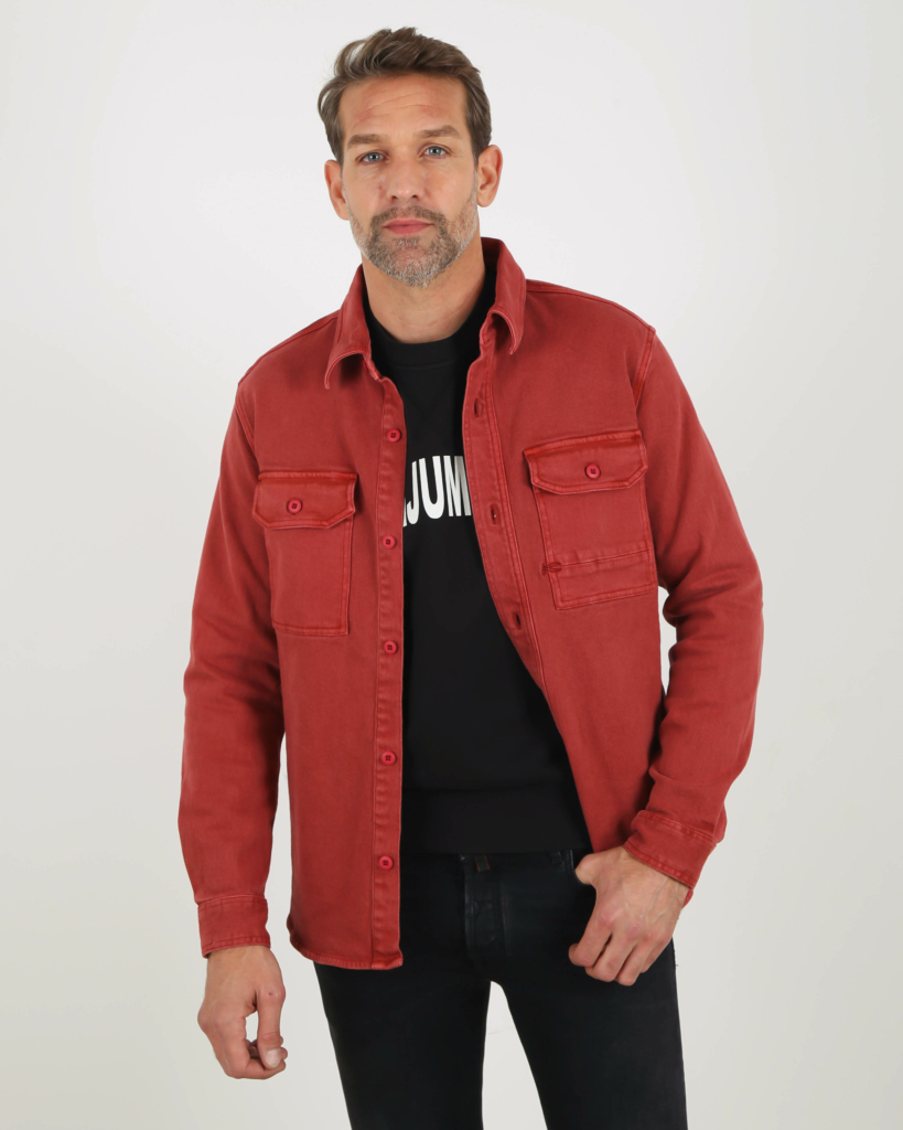 Denham Overshirt Marsala red Jeans