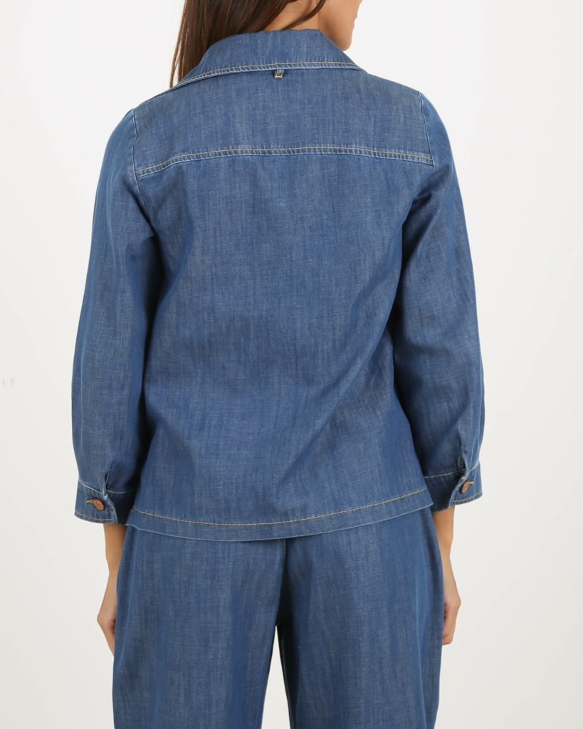 See by Chloé Lavalliere Blouse Faded Denim