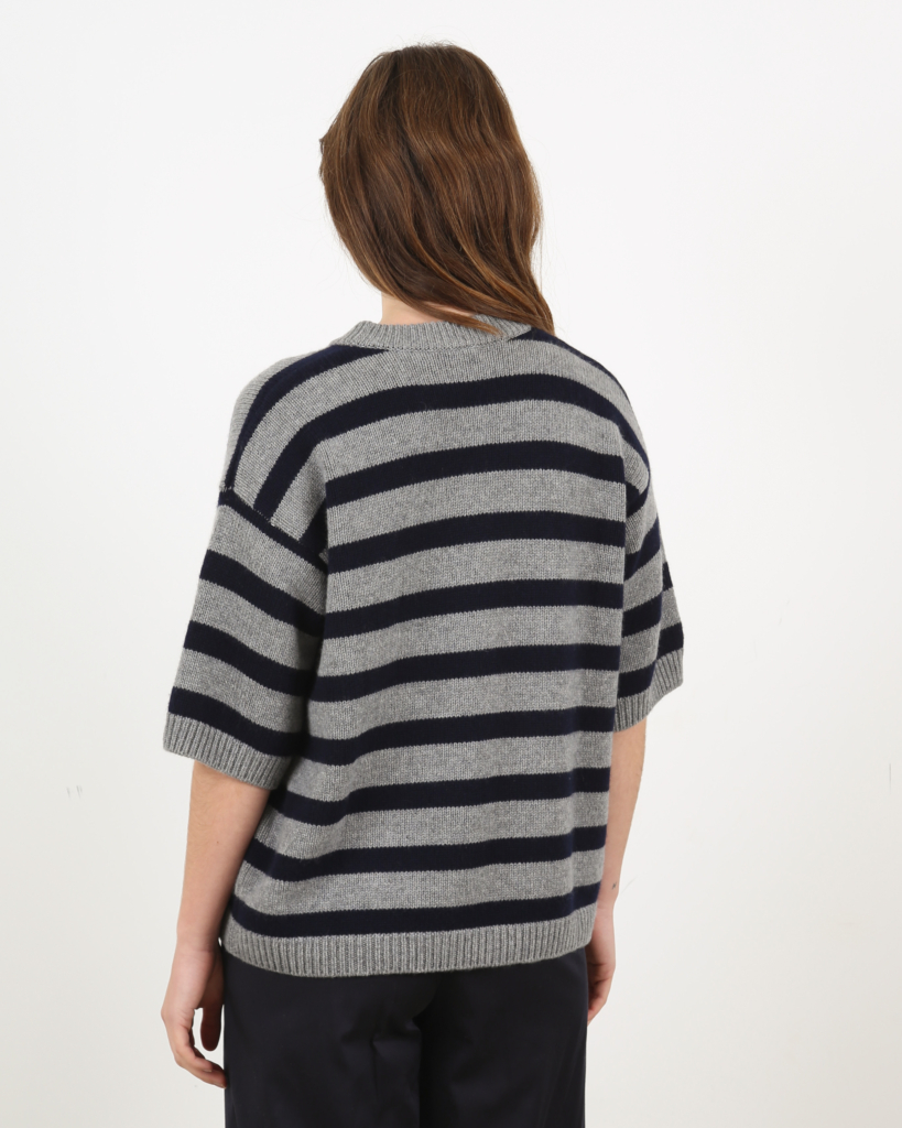 Lisa Yang Gracelynn Sweater Grey Navy