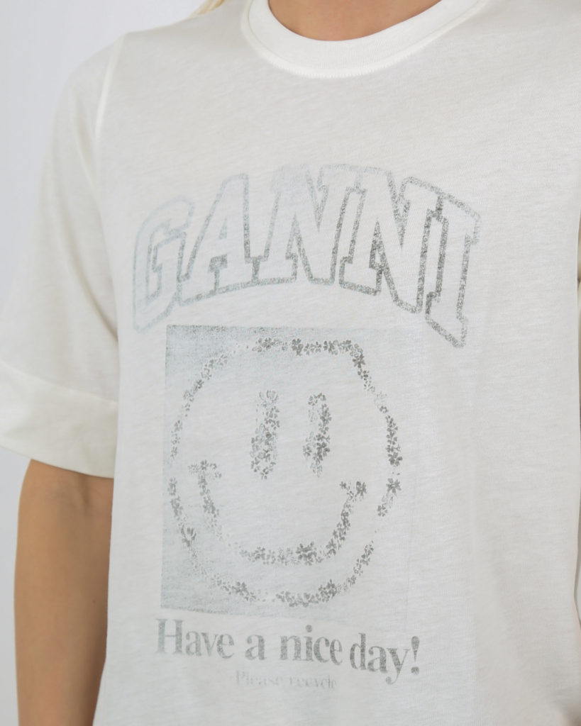 Ganni T-shirt Egret