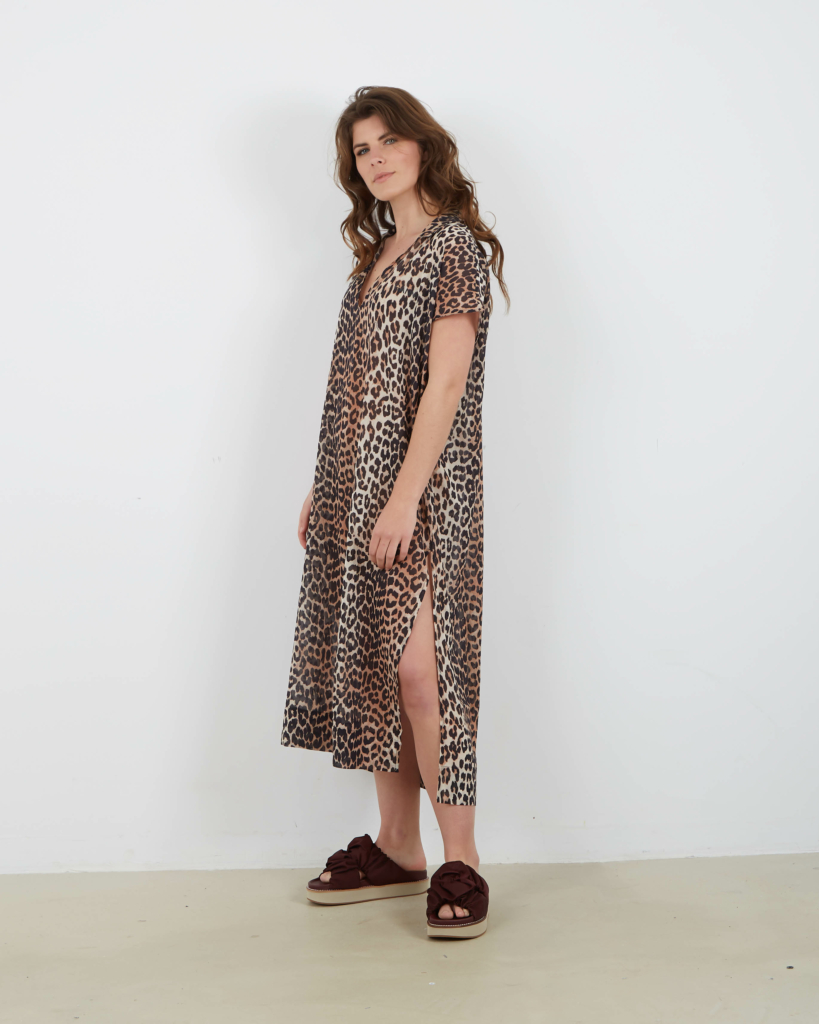 Light Cotton Dress Leopard