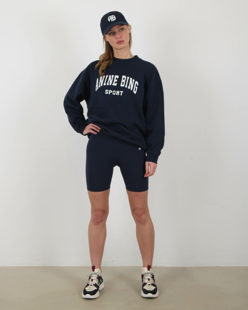 Anine Bing Blake Biker Shorts Navy