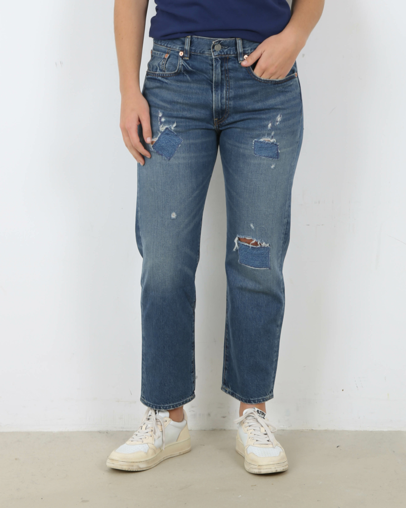 Denimist Lucy BF Jeans Burke Repair Patch Blue