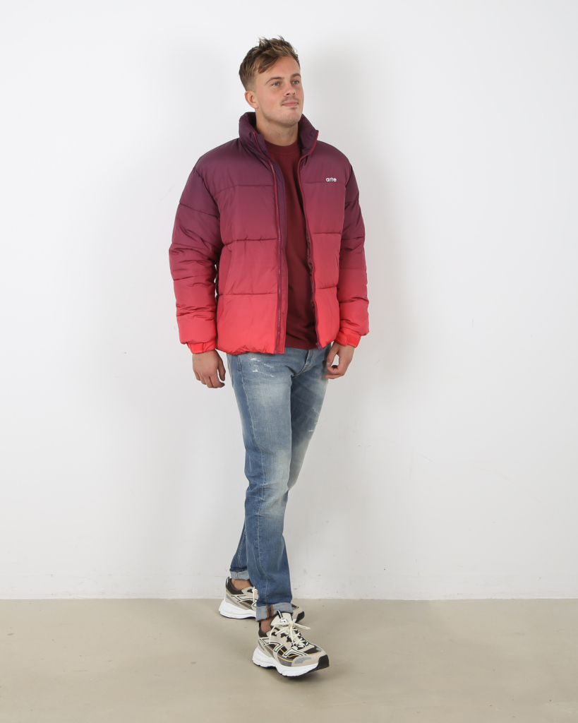 Arte Antwerp Joey Degrade Puffer Jacket Red