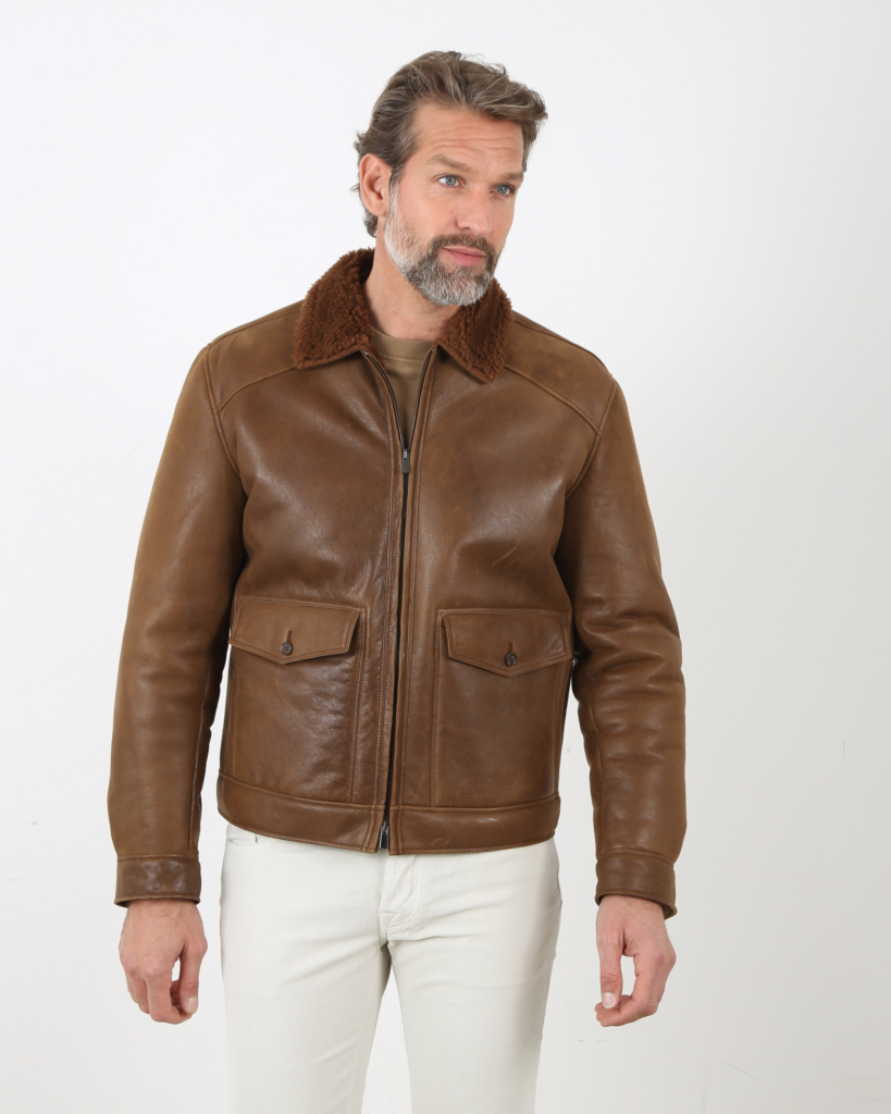 Rifugio leather jacket vintage brown