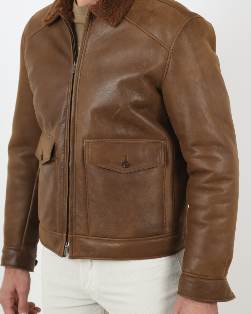 Rifugio leather jacket vintage brown