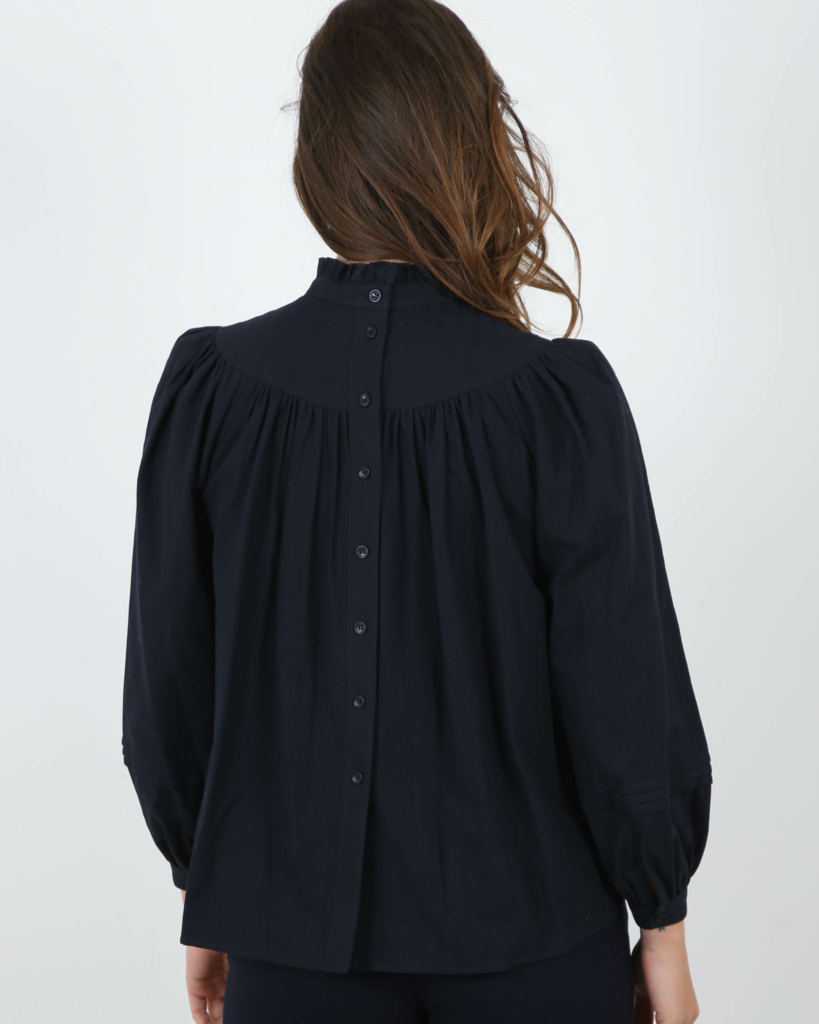 Blouse Broderie Navy