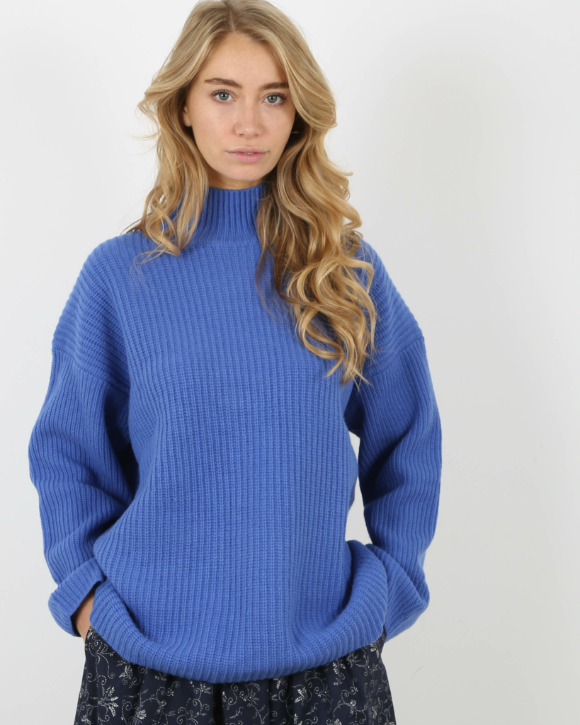 See by Chloé Oversized Ribbed Pullover Night Cobalt