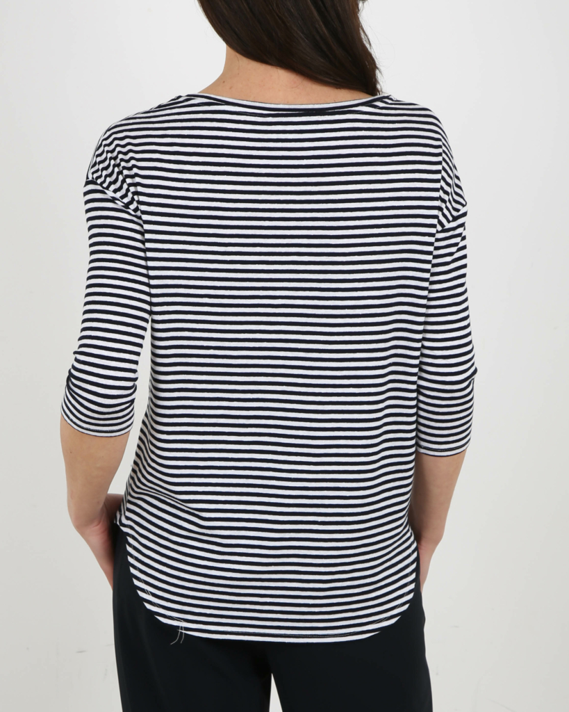 FFC Loose 3/4 T-shirt Navy Stripe