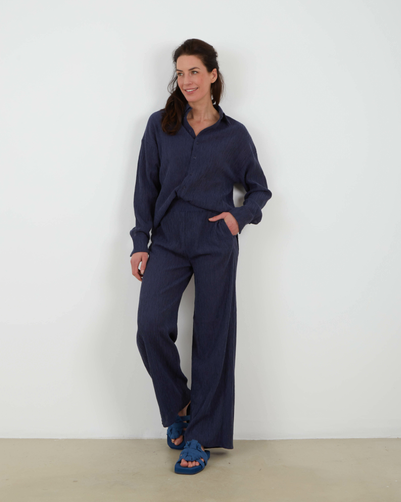 One and Other pantalon relaxed fit dames e98 navy