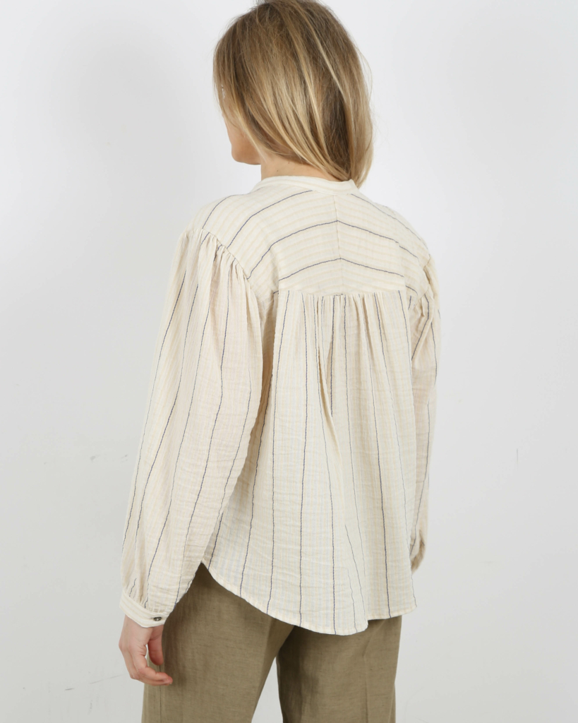 Pomandère blouse lange mouw 870 streep