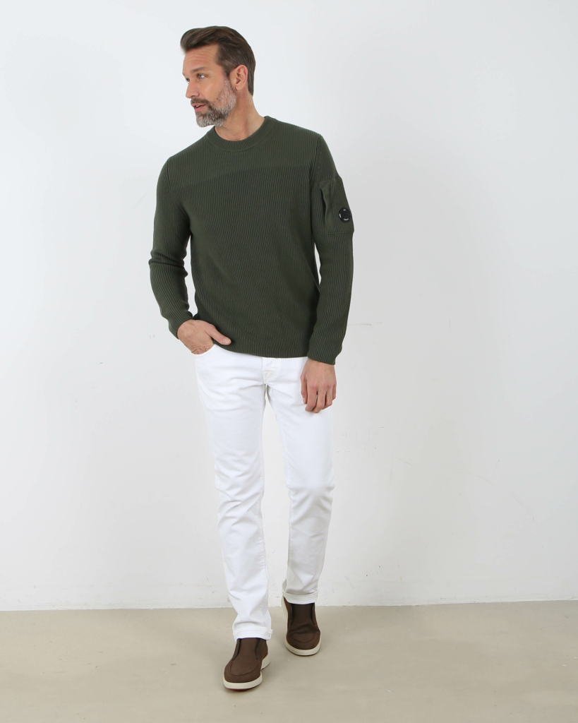 Ribbed Pullover Bronze Green