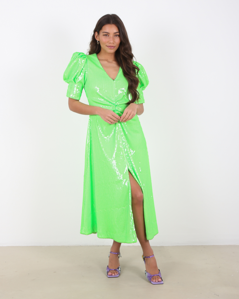 Rotate Sequins Maxi Dress Green Gecko