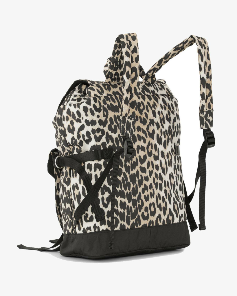 Ganni Leopard Tech Backpack