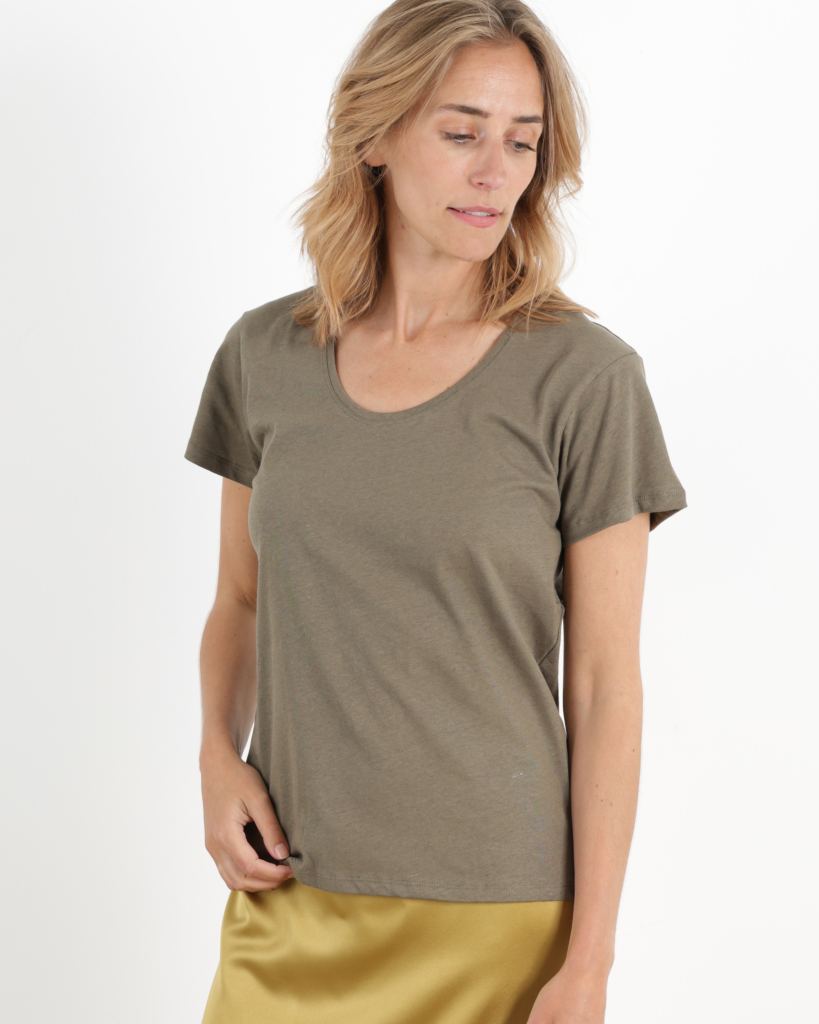 6397 Scoop Neck T-shirt Army