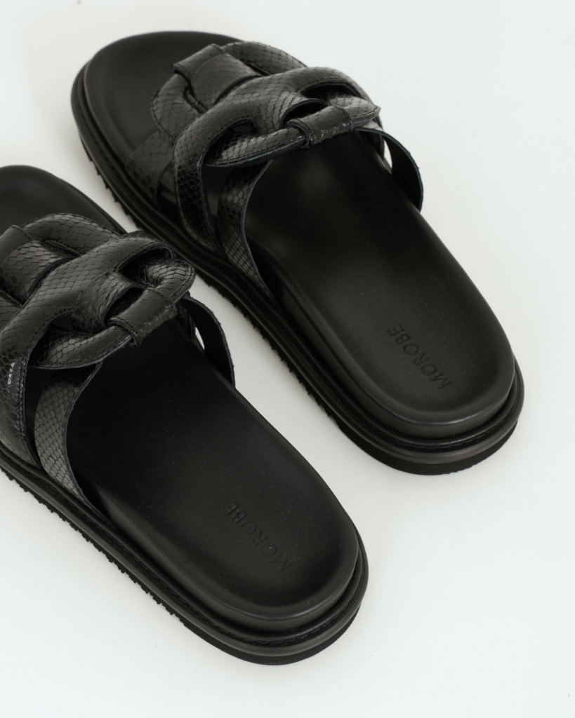Morobé Emilia Flat Sandals Black