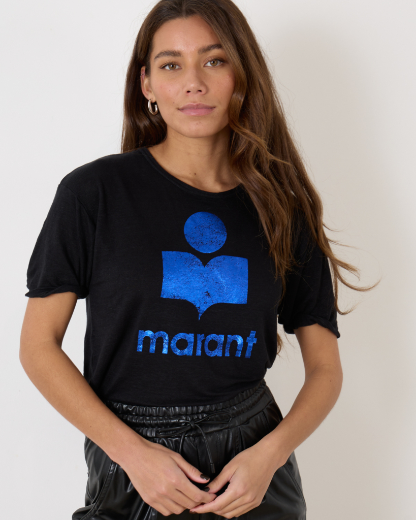 Marant Étoile Koldi T-shirt Black Electric Blue