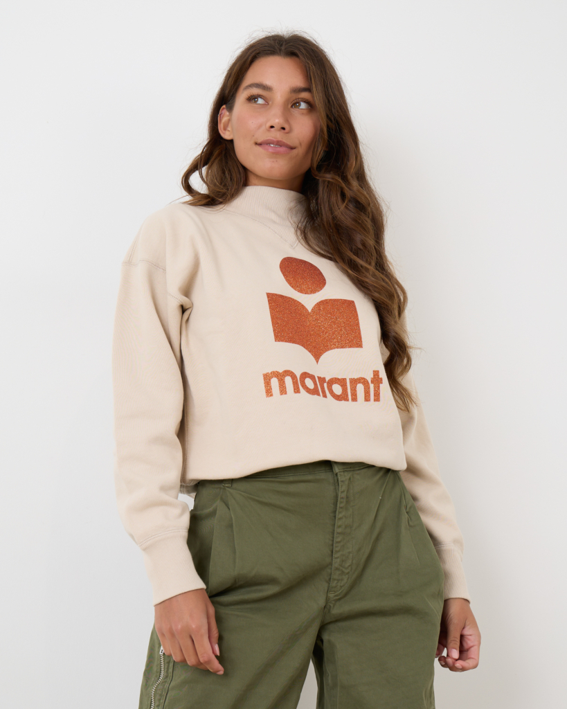 Marant Étoile Moby sweater Ecru Burnt Orange