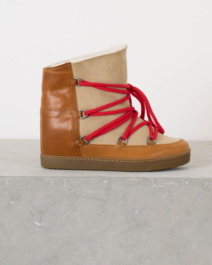 Isabel Marant Nowles Calfskin Leather Snow Boots