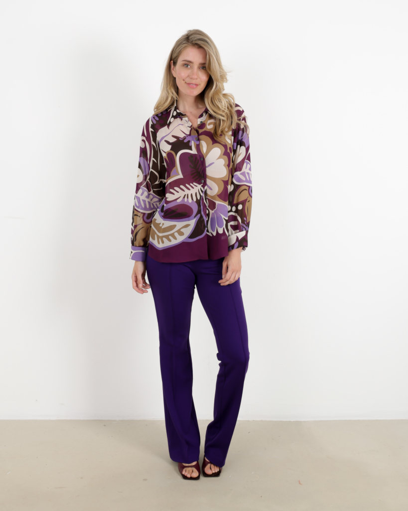 Cambio Ros Flared Pants Purple