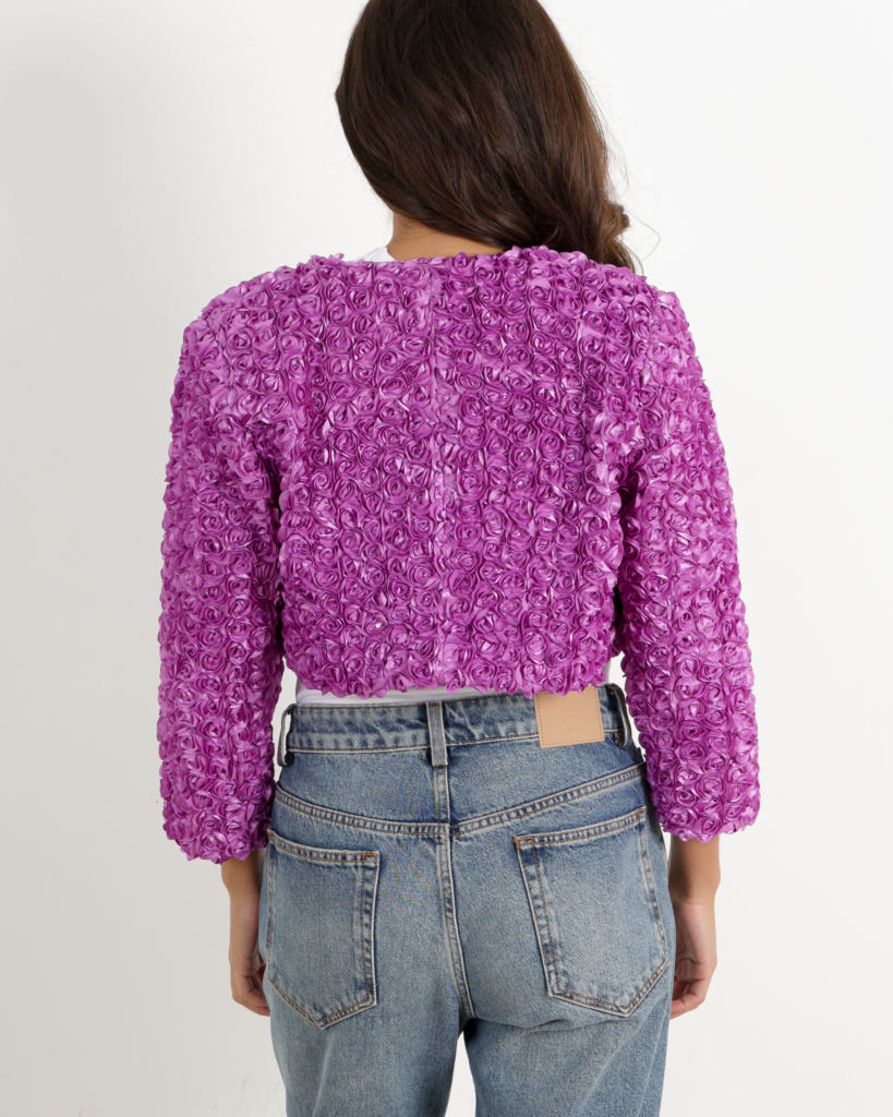Rotate Flower crop vest purple
