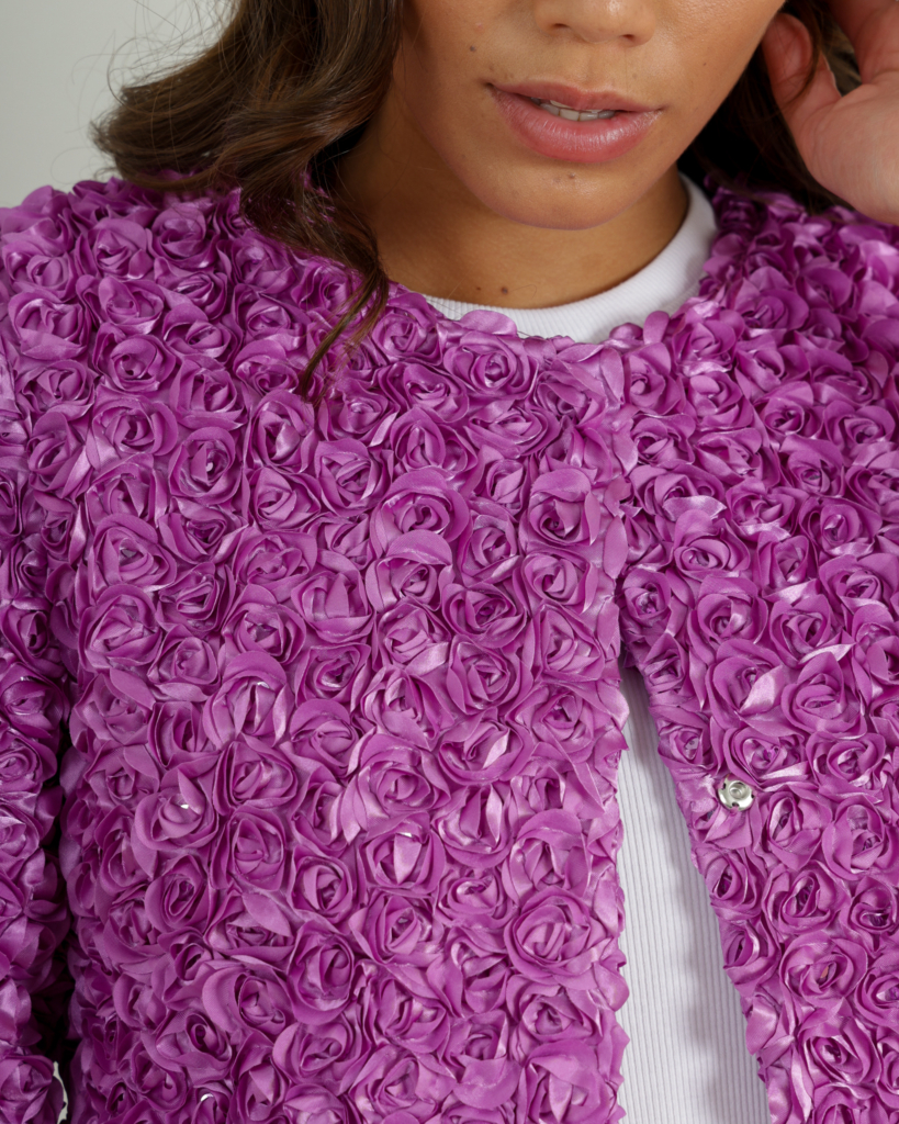 Rotate Flower crop vest purple