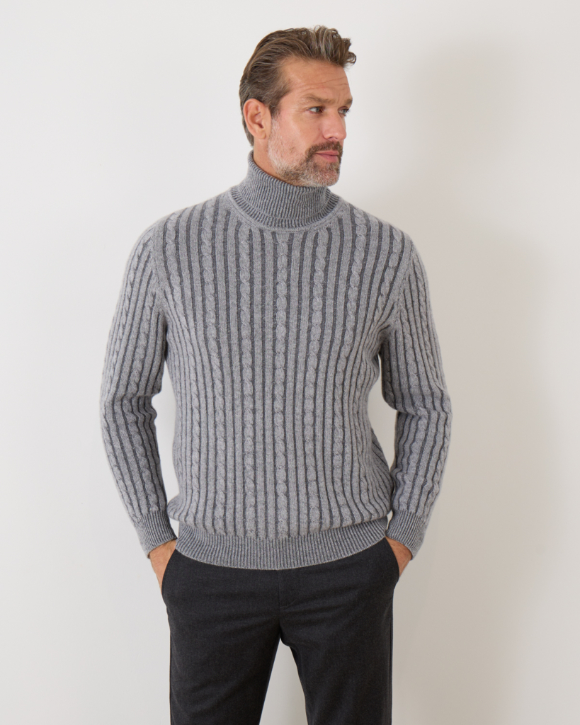 Colombo Pullover Kabel Grey