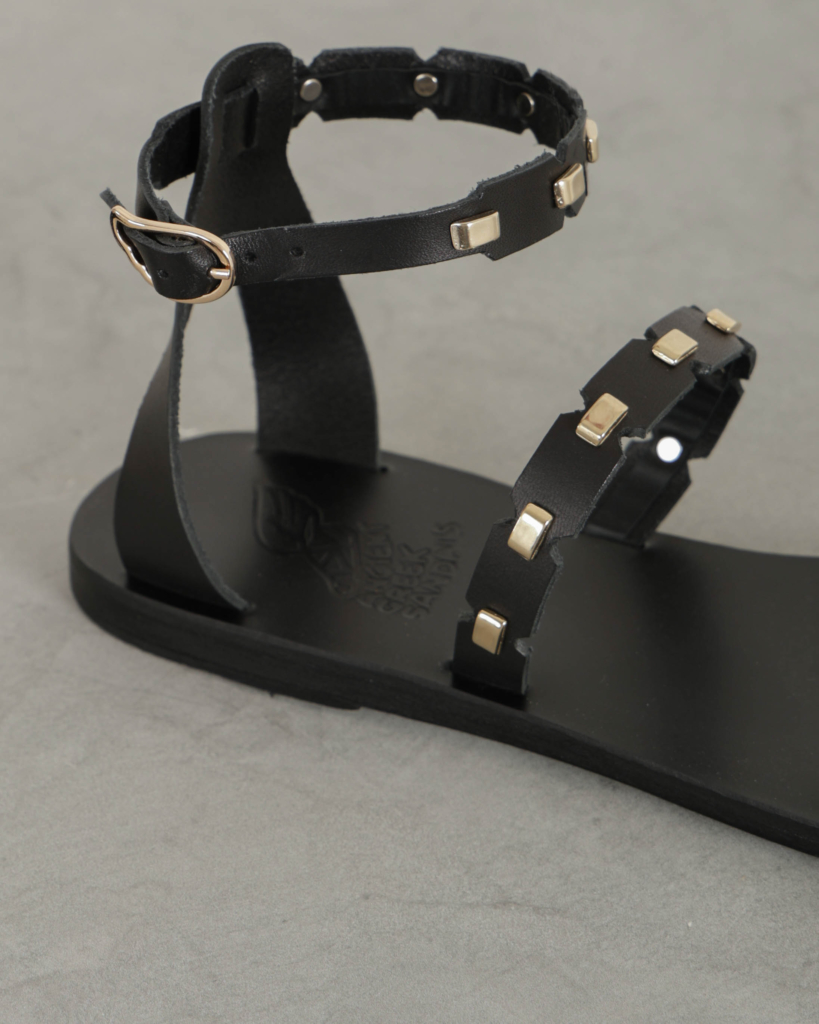 Ancient Greek Sandals Coco Vachetta Studs Sandals Black