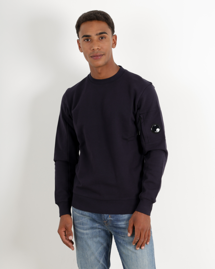 C.P. Company Diagonal Raised Fleece Sweatshirt Total Eclipse