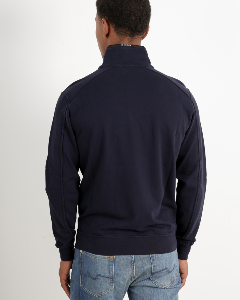 C.P. Company lIght Fleece Half Zipped Sweatshirt Total Eclipse