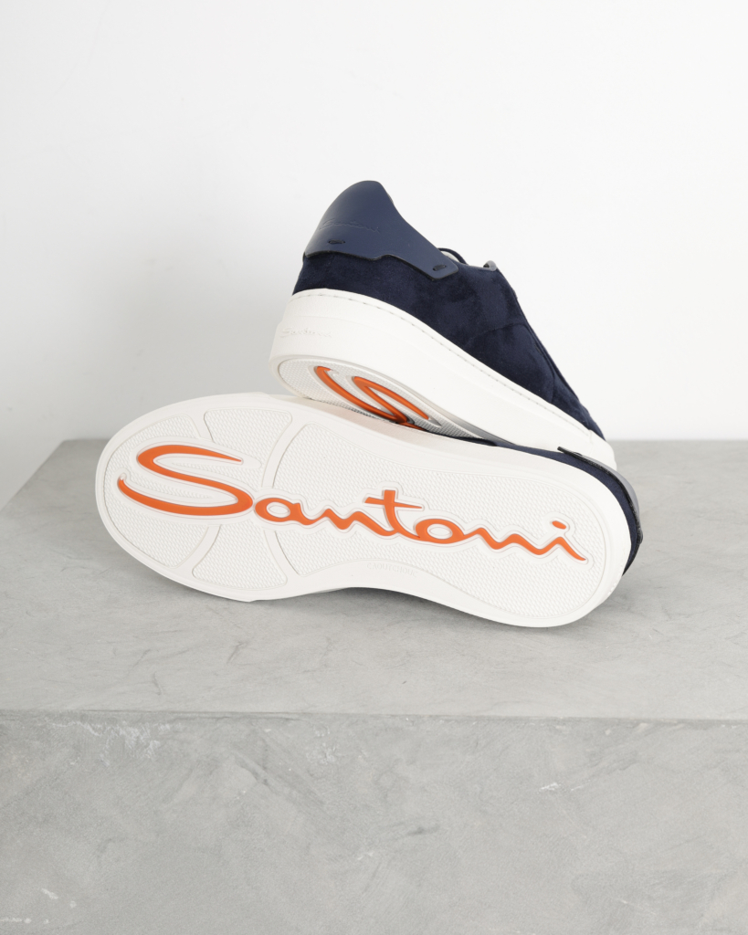Santoni  Suede Sneaker Blue