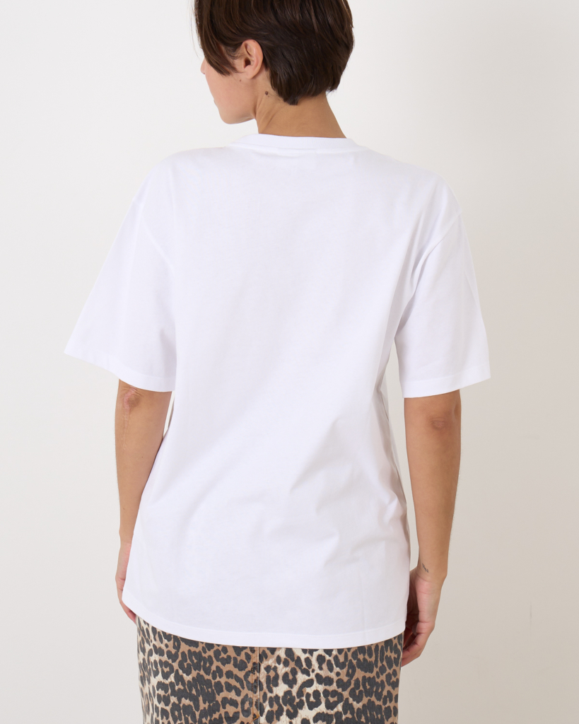 Ganni Relaxed Cocktail T-shirt White