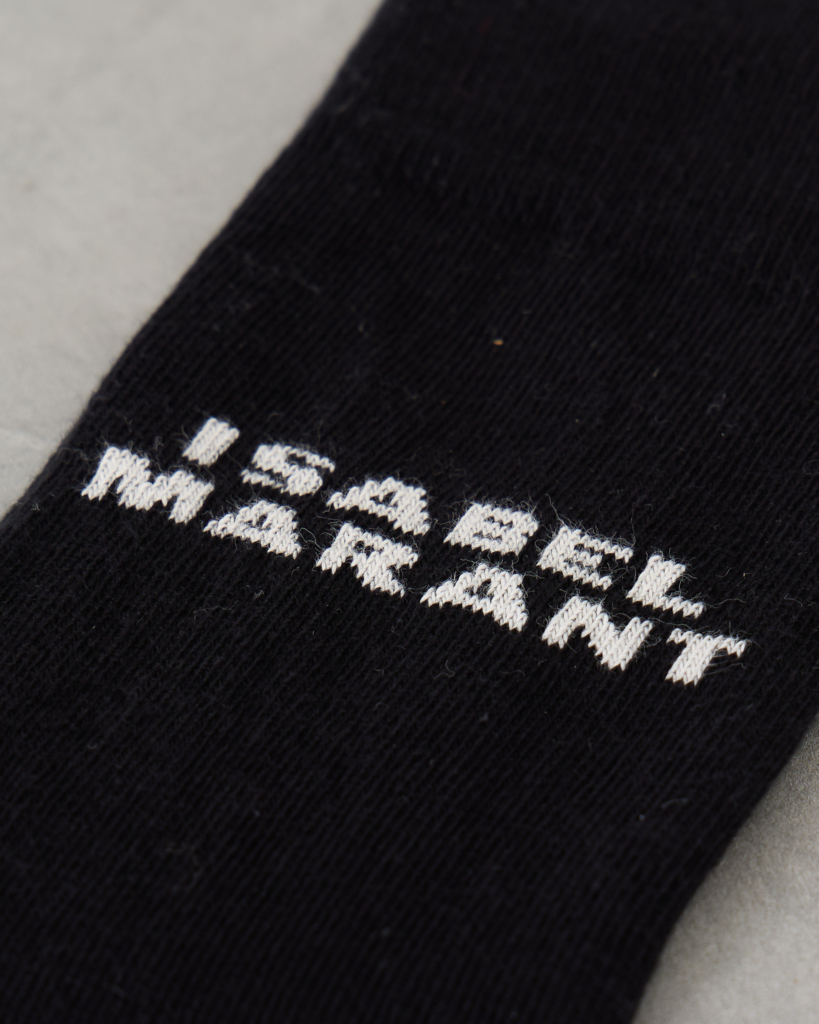 Isabel Marant Dawi Logo Socks Black