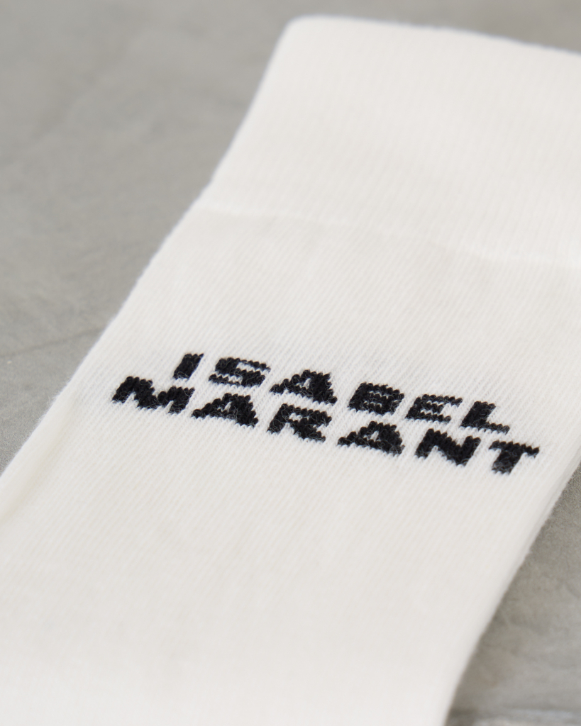 Isabel Marant Dawi Logo Socks White