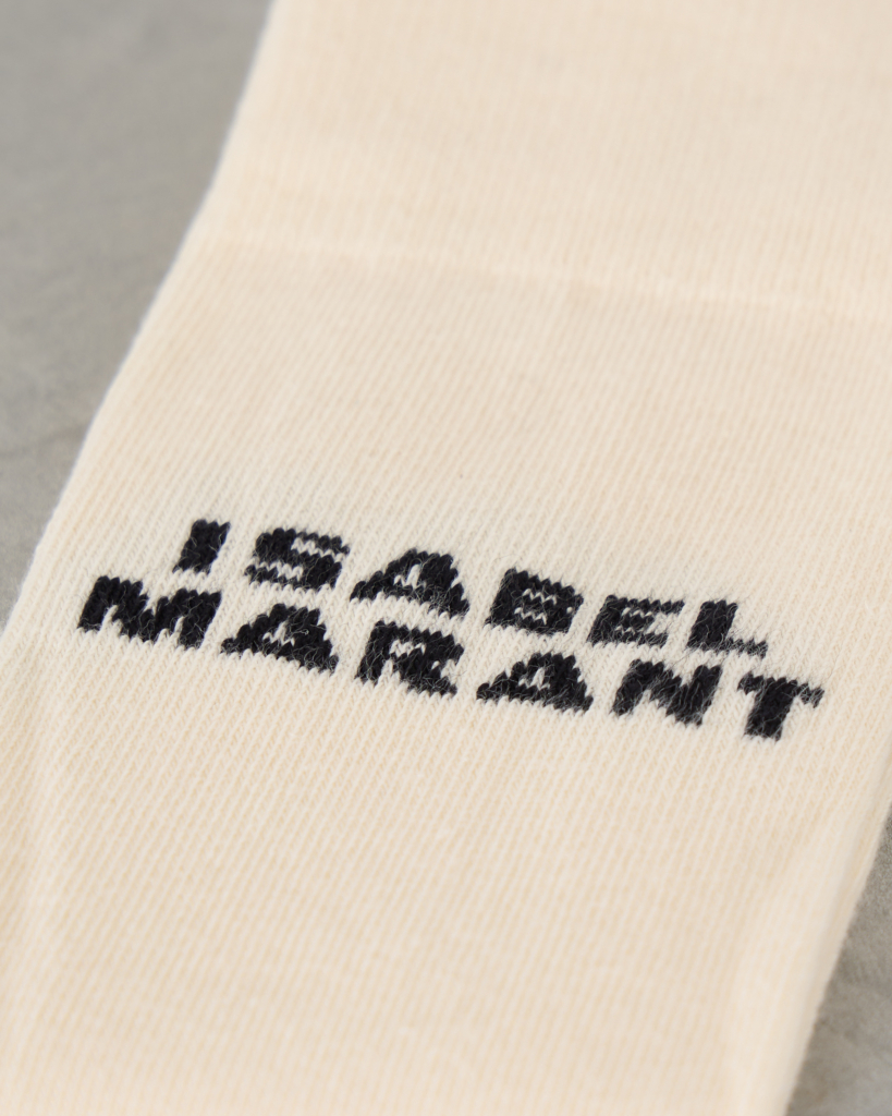 Isabel Marant Dawi Logo Socks Ecru