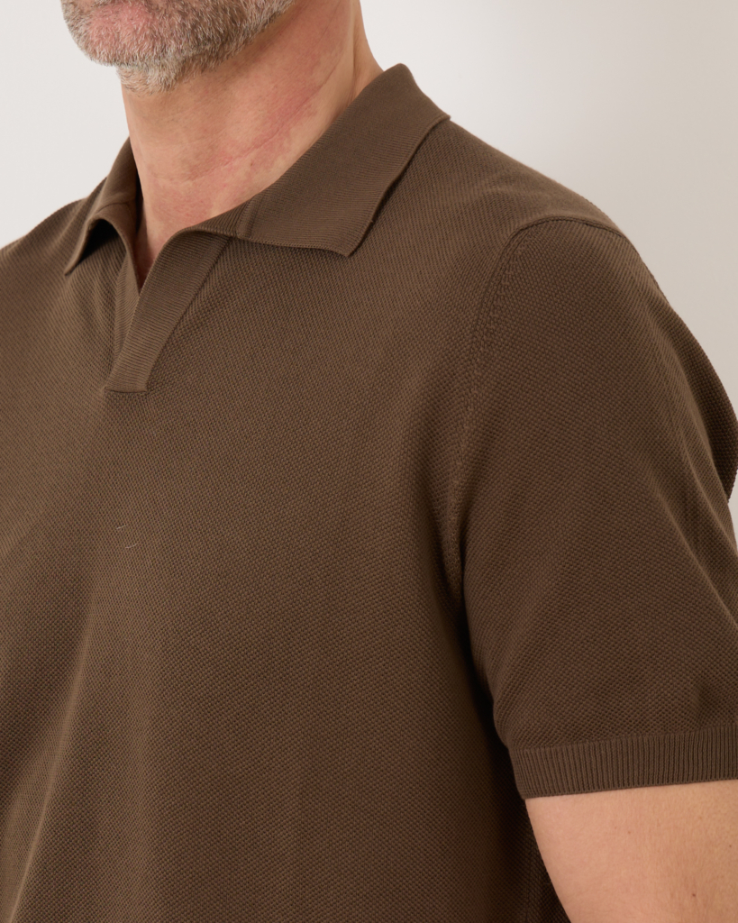 Gran Sasso Structure Polo Shirt Taupe