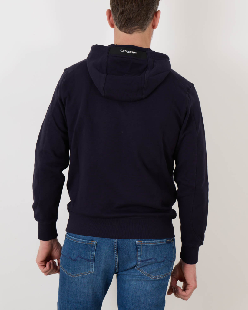 C.P. Company Diagonal Raised Fleece Hooded Sweatshirt Total Eclipse
