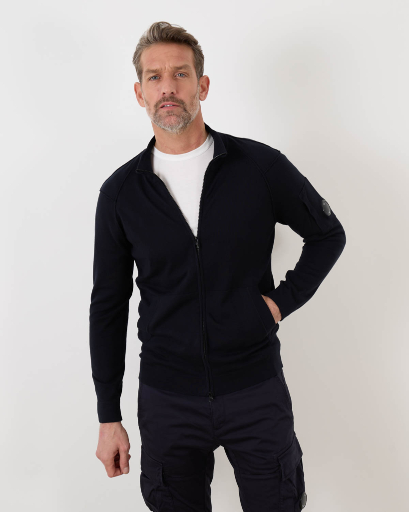 C.P. Company Knitted Pullover Zip Total Eclipse