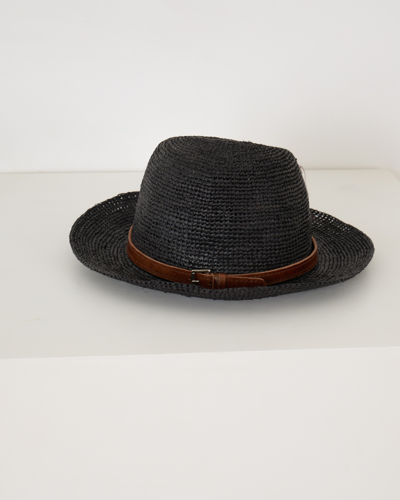 Raffia Hat Noir