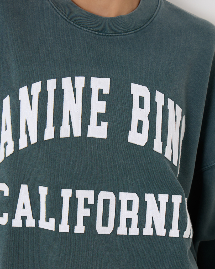 Anine Bing Miles Sweatshirt Logo Green