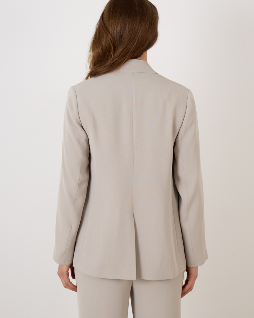 Vince Crepe Double-Breasted Blazer Sepia