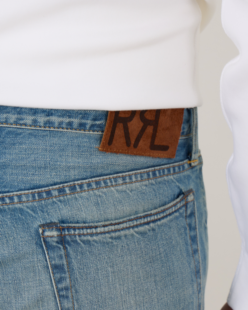 RRL Lawton selvedge jeans light blue
