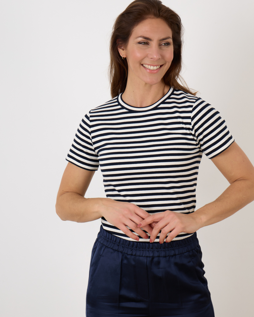 Luisa Cerano Rib T-shirt Stripes