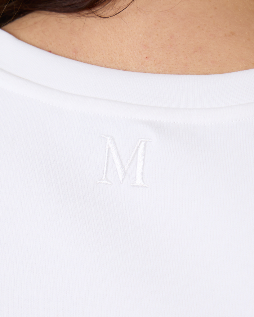 'S Max Mara  Cotton-Blend Jersey Top Bianco